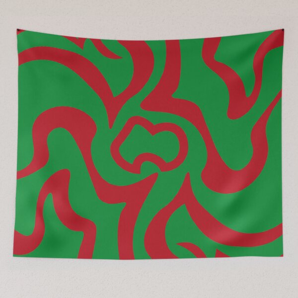 Item preview, green red abstract pattern designed and sold by Camilo4411.