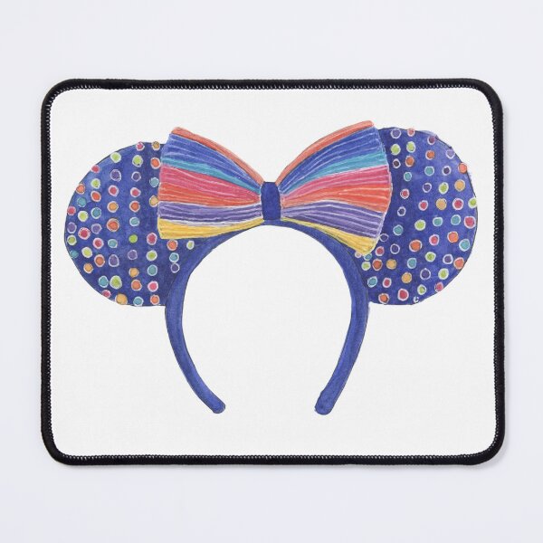 Item preview, Watercolor Minnie Ears: Rainbow Dots and Bow designed and sold by elizabethhomme.