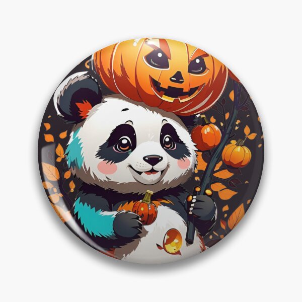 Item preview, Pumpkin Panda Parade: A Kawaii Halloween Delight designed and sold by irosh madushan.