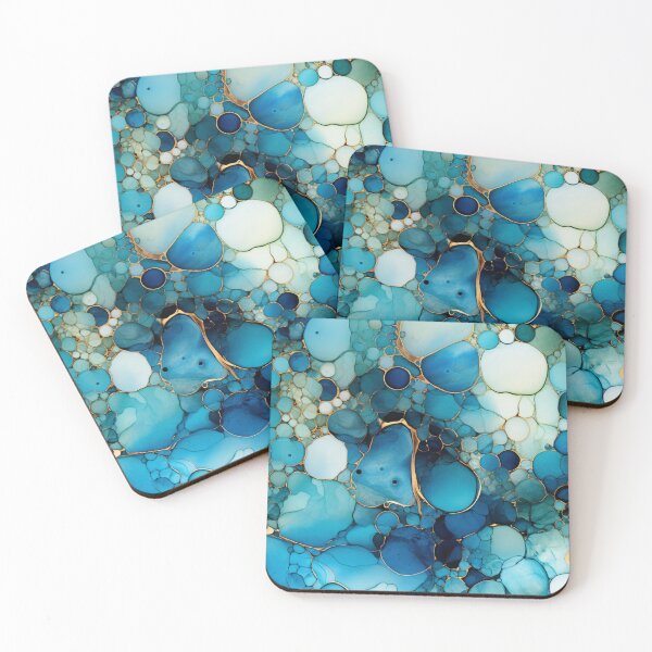 Item preview, Alcohol Ink Painted Blue Print designed and sold by PaperieJennifer.
