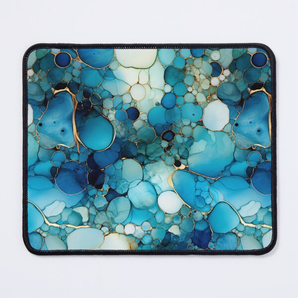 Item preview, Alcohol Ink Painted Blue Print designed and sold by PaperieJennifer.