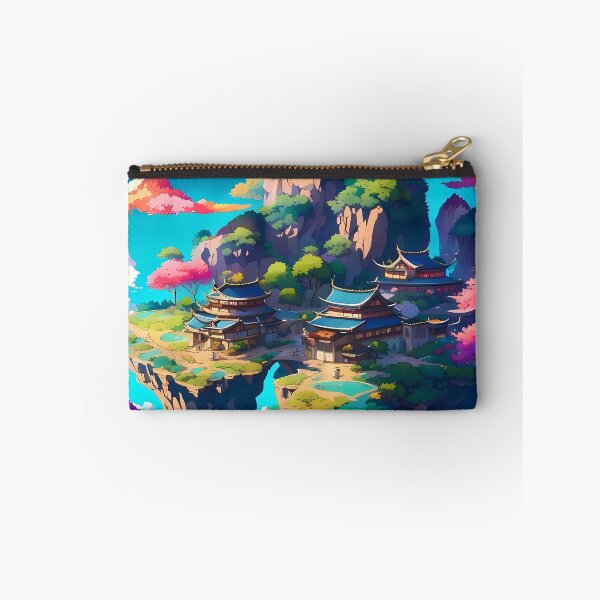 Item preview, Beautiful floating islands Asian landscape illustration designed and sold by 1Celery.