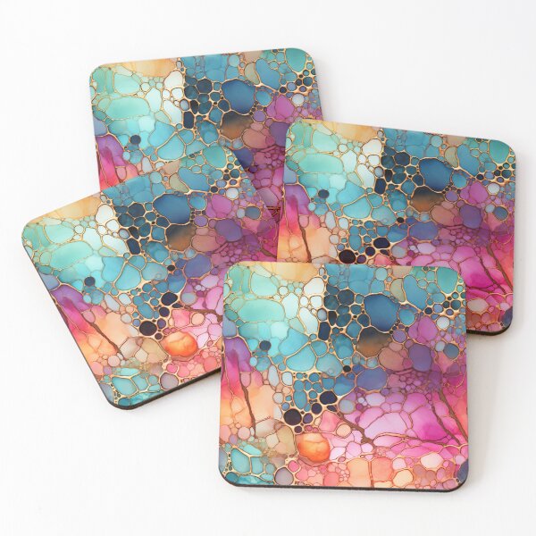 Item preview, Alcohol Ink Painted Colorful Print designed and sold by PaperieJennifer.