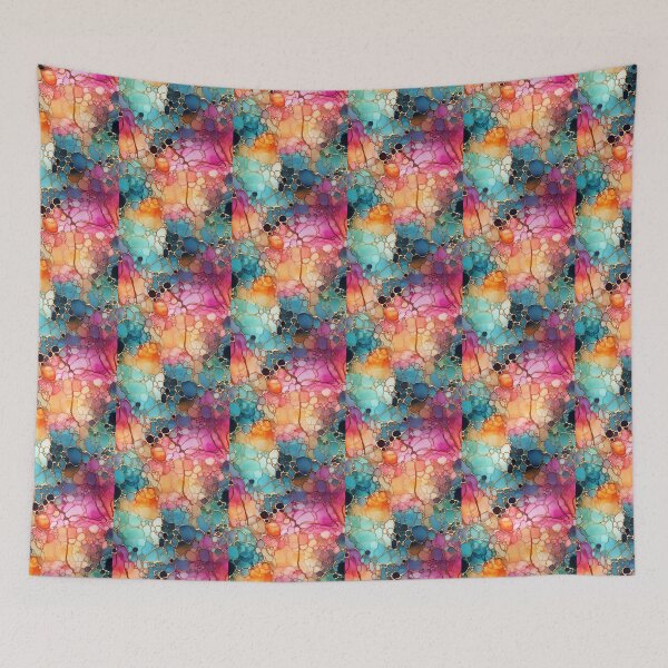 Item preview, Alcohol Ink Painted Colorful Print designed and sold by PaperieJennifer.