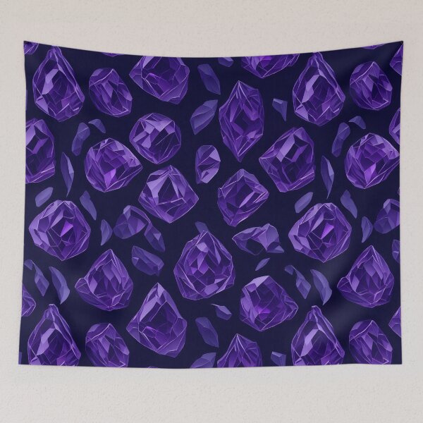 Item preview, Digital Art of Amethyst February Birthstone Gemstone designed and sold by EarthlyLiving.
