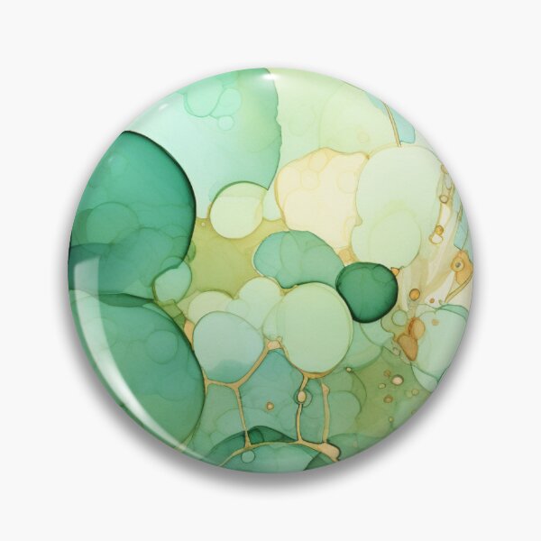 Item preview, Alcohol Ink Painted Green Print designed and sold by PaperieJennifer.