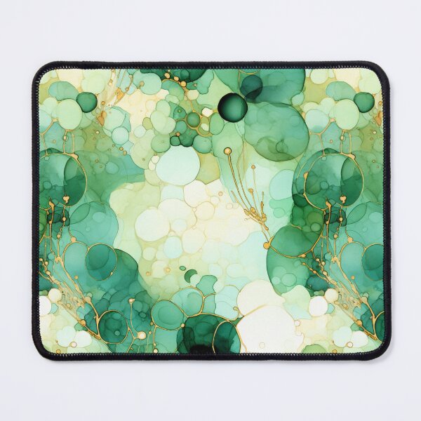 Item preview, Alcohol Ink Painted Green Print designed and sold by PaperieJennifer.