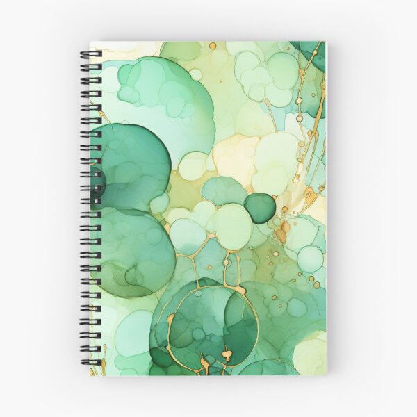 Item preview, Alcohol Ink Painted Green Print designed and sold by PaperieJennifer.