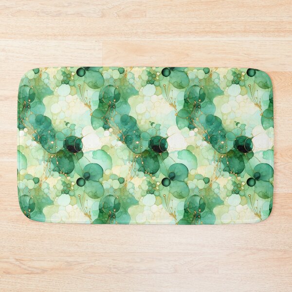 Item preview, Alcohol Ink Painted Green Print designed and sold by PaperieJennifer.