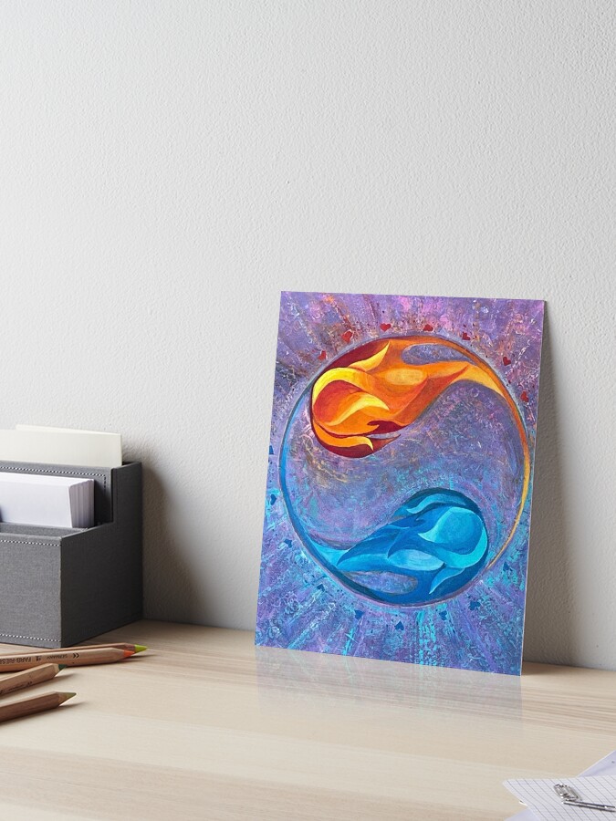 Twin Flames- Twin Flame Art Painting Art Board Print for Sale by  TwinFlameArt