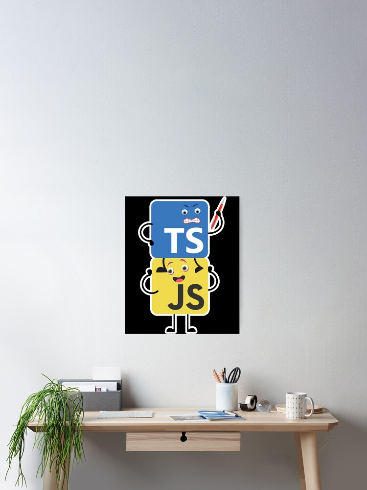 Thumbnail 2 of 3, Poster, Typescript vs. Javascript designed and sold by AlexanThompsonn.