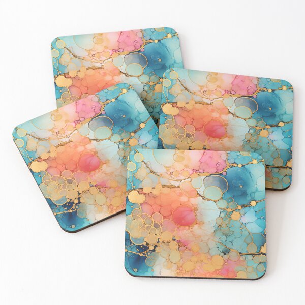 Item preview, Alcohol Ink Painted Colorful Print designed and sold by PaperieJennifer.