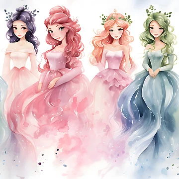 Artwork thumbnail, Princesses Pattern 19 by DigitalPatternx