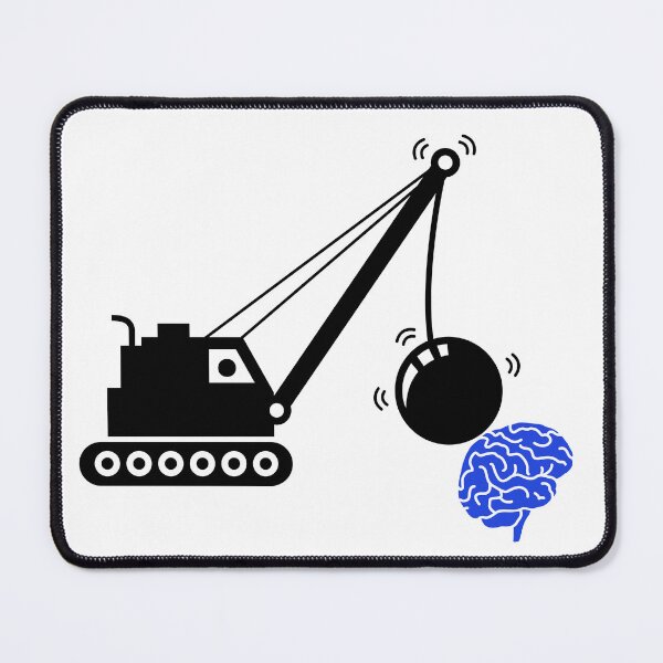 Item preview,  Concussed, concussion, traumatic brain injury awareness month themed design on a T-shirt sticker and mug designed and sold by smichaeliv.
