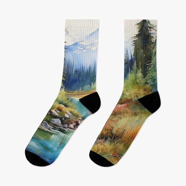 Item preview, Pacific northwest landscape, watercolor designed and sold by Lynnchabot.