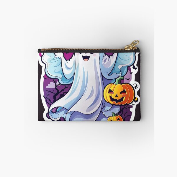 Item preview, Whimsical Haunts: Kawaii Ghost with Pumpkin Delights designed and sold by irosh madushan.