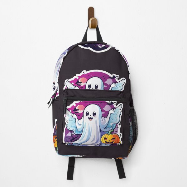 Item preview, Whimsical Haunts: Kawaii Ghost with Pumpkin Delights designed and sold by irosh madushan.