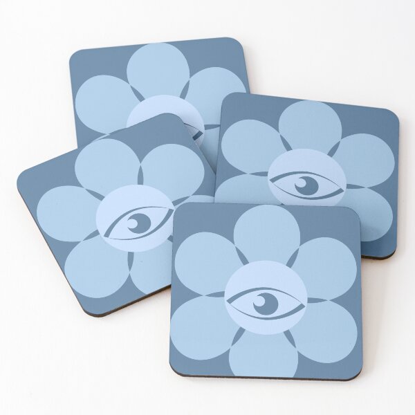 Item preview, Evil Eye Sunflower in blue designed and sold by ediefrances.
