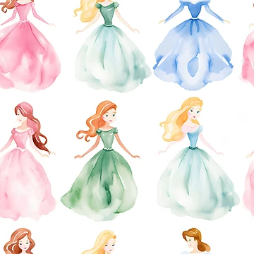 Artwork thumbnail, Princesses Pattern 20 by DigitalPatternx