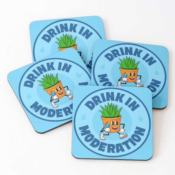 Item preview, Drink In Moderation - Funny Plant Cartoon designed and sold by Picket Club.