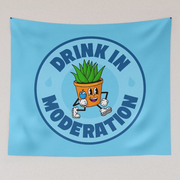 Item preview, Drink In Moderation - Funny Plant Cartoon designed and sold by Picket Club.