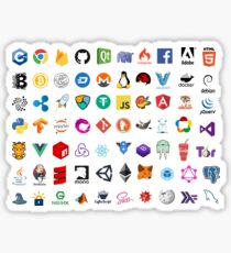 Developer icons, open source project logos, web companies Sticker