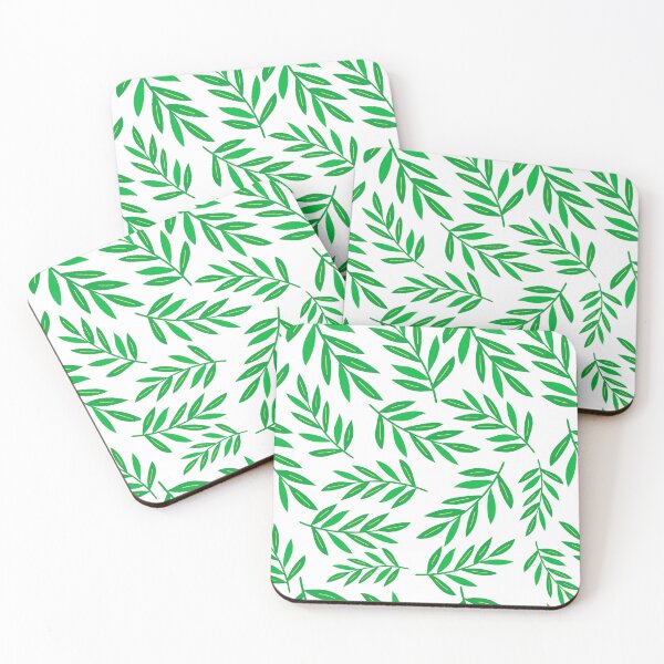 Item preview, light green leaf patttern designed and sold by trrendyaf.