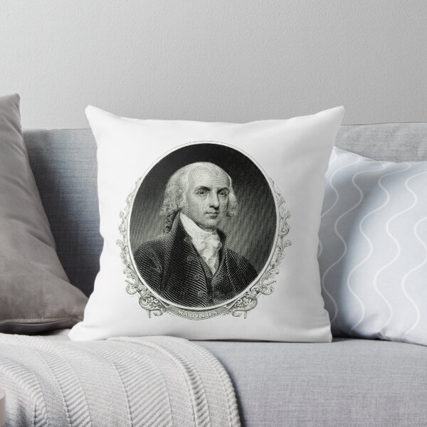 JAMES MADISON Throw Pillow