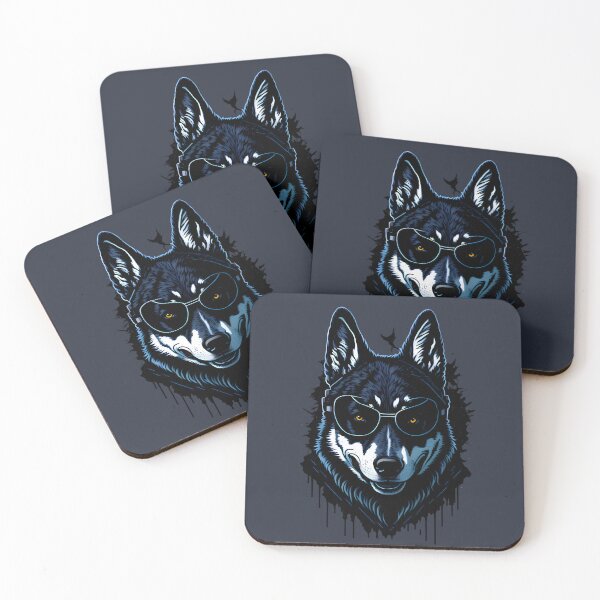 Item preview, Punk Funk Cute Dog Husky With Glasses Design designed and sold by MoxieVibe.