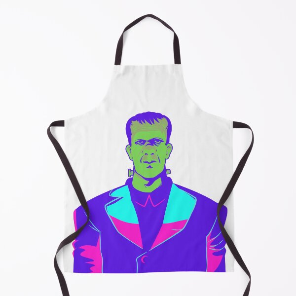 Item preview, Frankenstein horror 90's themed bright colored sticker magnet pin designed and sold by Nadine Stewart.