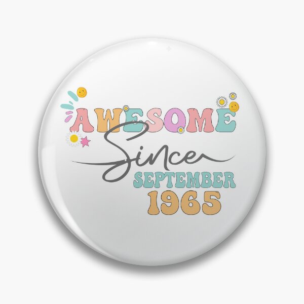 Item preview, Awesome Since September 1965 | Made In 1965 | Retro Groovy Birthday designed and sold by  OKINTA.
