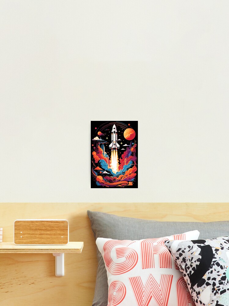 Thumbnail 2 of 3, Photographic Print, Colorful Rocketship designed and sold by EdsanDesigns.