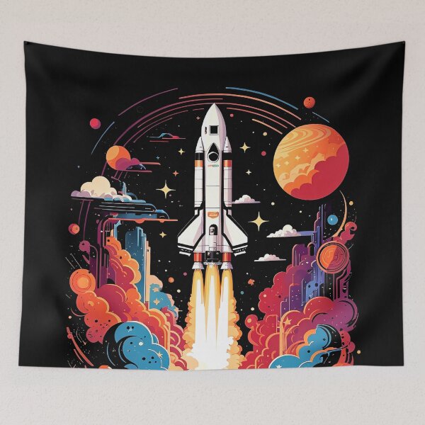 Item preview, Colorful Rocketship designed and sold by EdsanDesigns.