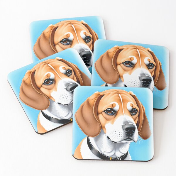 Item preview, Watercolor Beagle Dog Portrait Art Print designed and sold by Stoneheim.