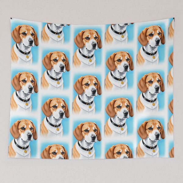 Item preview, Watercolor Beagle Dog Portrait Art Print designed and sold by Stoneheim.