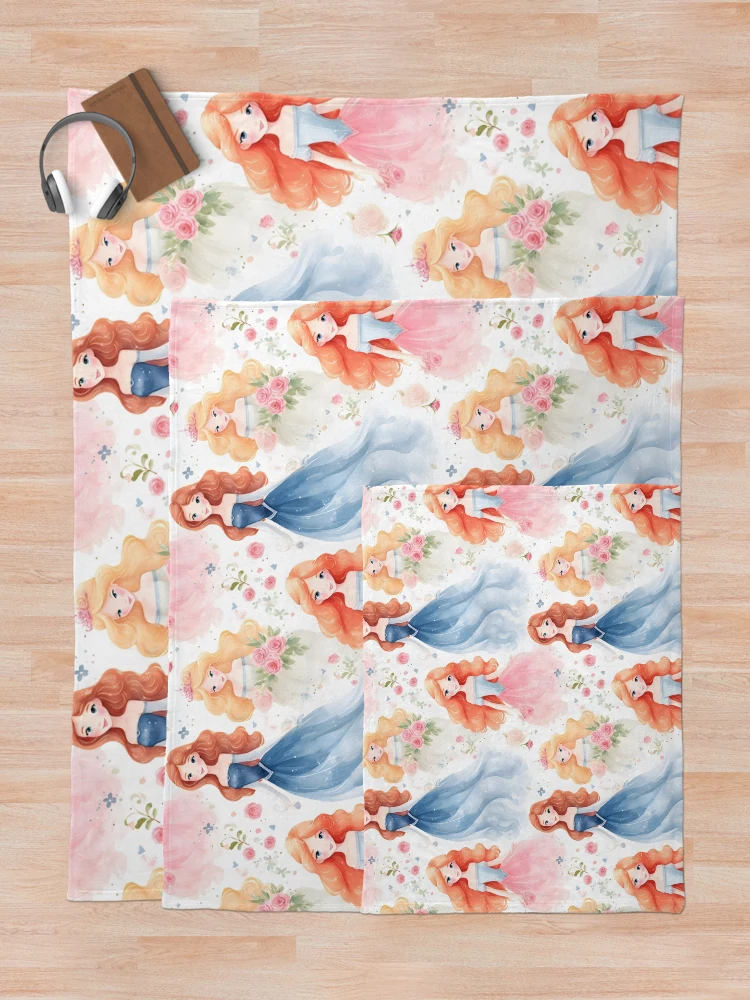 Thumbnail 5 of 6, Throw Blanket, Princesses Pattern 22 designed and sold by DigitalPatternx.