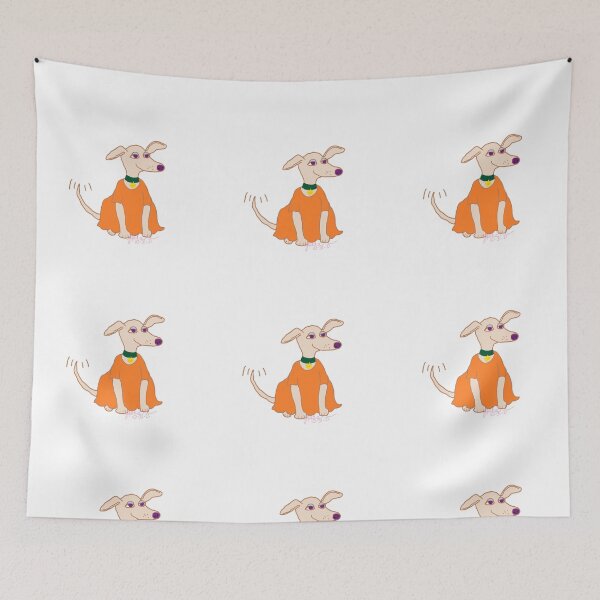 Item preview, Beige Dog in Orange Dress designed and sold by JLPeterson65.