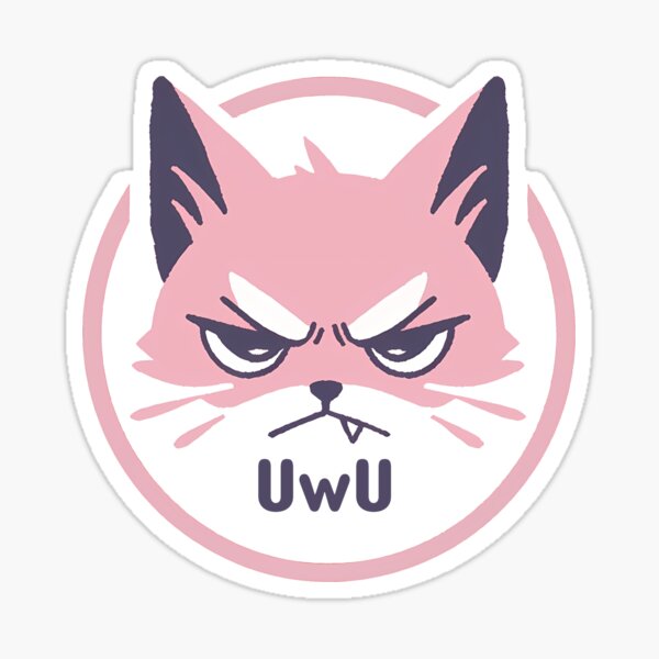 Pet Series - Cute Cat with Angry Face' Sticker