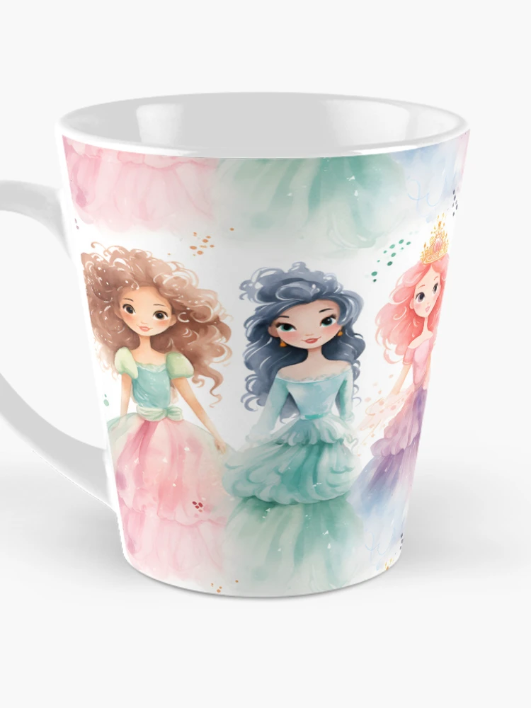 Thumbnail 3 of 4, Coffee Mug, Princesses Pattern 23 designed and sold by DigitalPatternx.