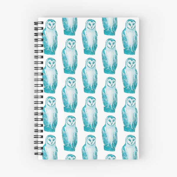 Item preview, Cobalt Teal Watercolor Barn Owl Bird designed and sold by AndraMarie.