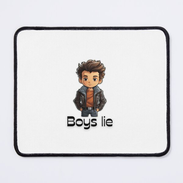 Item preview, Boys Lie 1980s boy with black leather jacket on designed and sold by gardnerdicki.