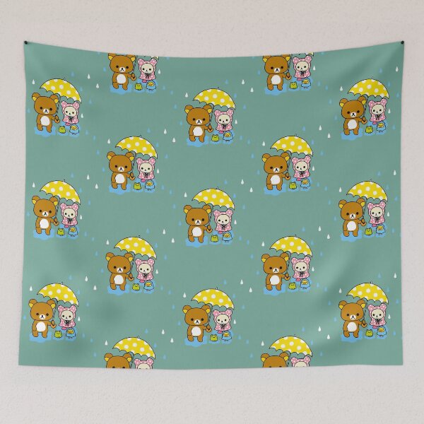 Item preview, Rilakkuma And Korilakkuma In The Rain designed and sold by GemmaSk.