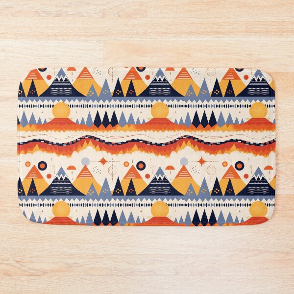Item preview, Southwest Colors Pattern Mountains Hills Sun Moon designed and sold by RoguePixel.