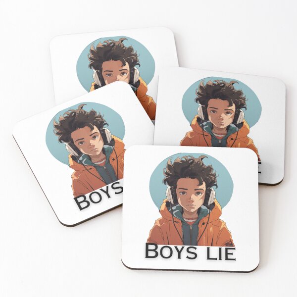 Item preview, Boys Lie boy boywith headphones on  designed and sold by gardnerdicki.