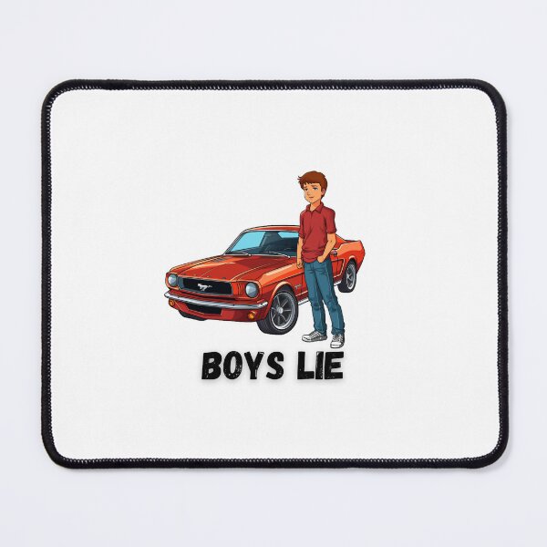 Item preview, Boys Lie boy with boy next to red car designed and sold by gardnerdicki.