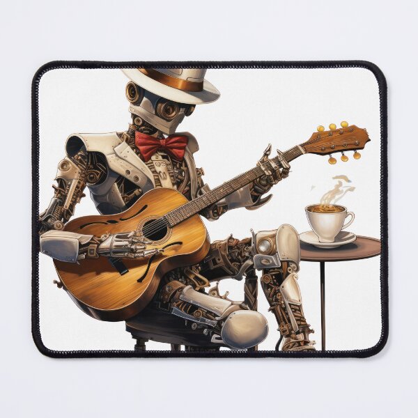 Item preview, Steam Powered Jazz Cafe Band Guitarist designed and sold by SteamJazzCafe.