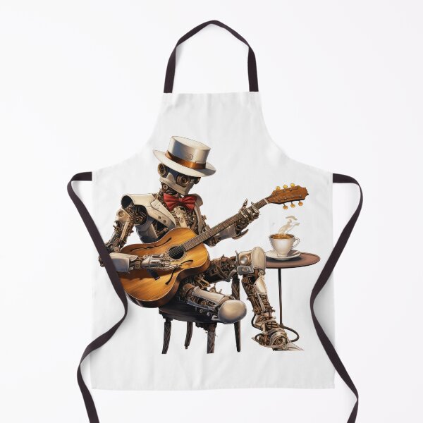 Item preview, Steam Powered Jazz Cafe Band Guitarist designed and sold by SteamJazzCafe.