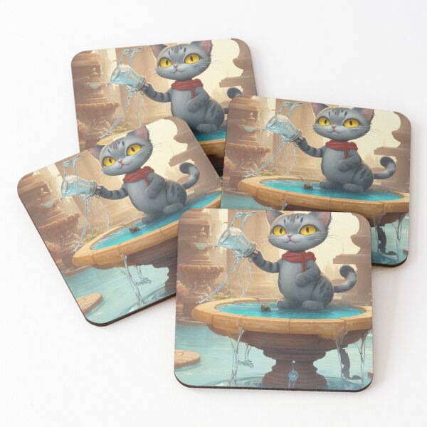 Item preview, Cat Peeing in a Water Fountain designed and sold by AmmarTabby.