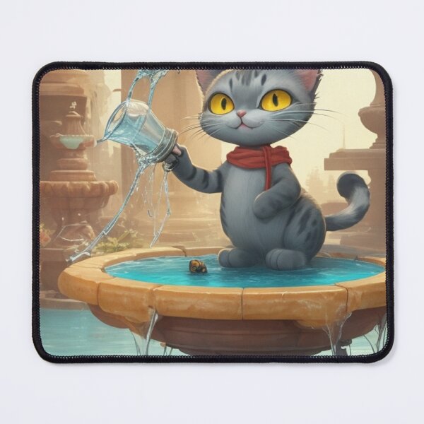 Item preview, Cat Peeing in a Water Fountain designed and sold by AmmarTabby.