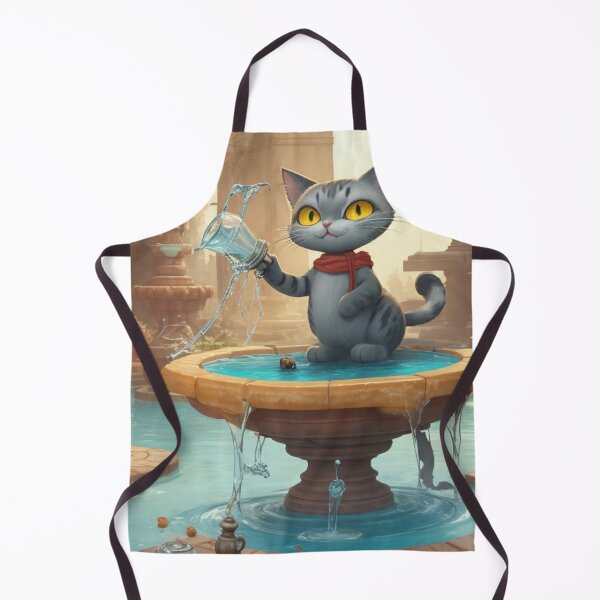 Item preview, Cat Peeing in a Water Fountain designed and sold by AmmarTabby.